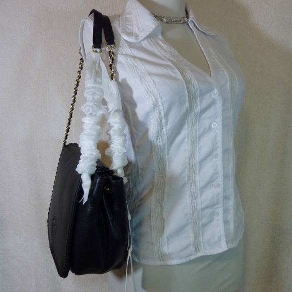 Tory Burch Marion Classic Black Leather Small Flap Shoulder Bag/Crossbody Bag - Picture 5 of 13